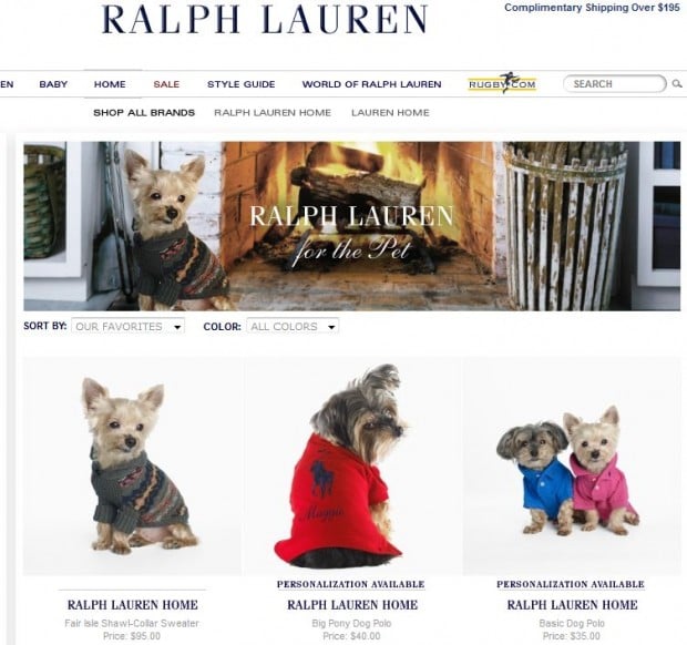 ComeWagAlong.com - Fashion Friday - Ralph Lauren For The Pet