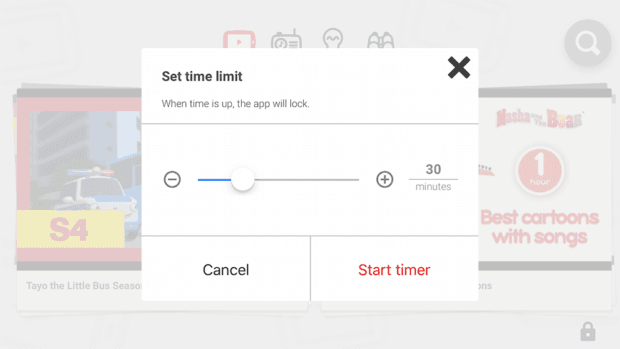 YouTube Kids App Timer