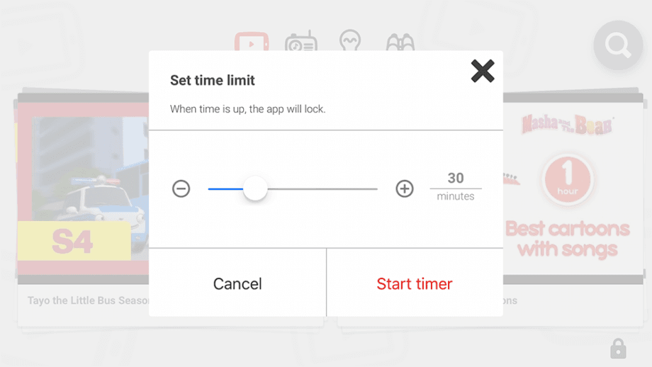 YouTube Kids App Timer