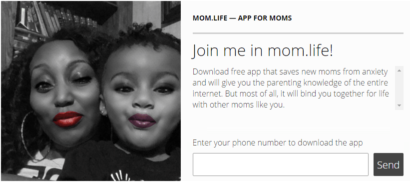 Invite moms to join the Mom.Life app