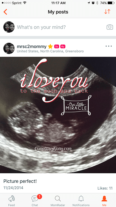 Mom Life App Ultrasound Picture