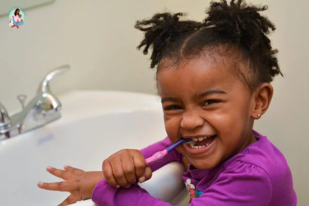 Toddler Brushing Teeth - Developing Independence